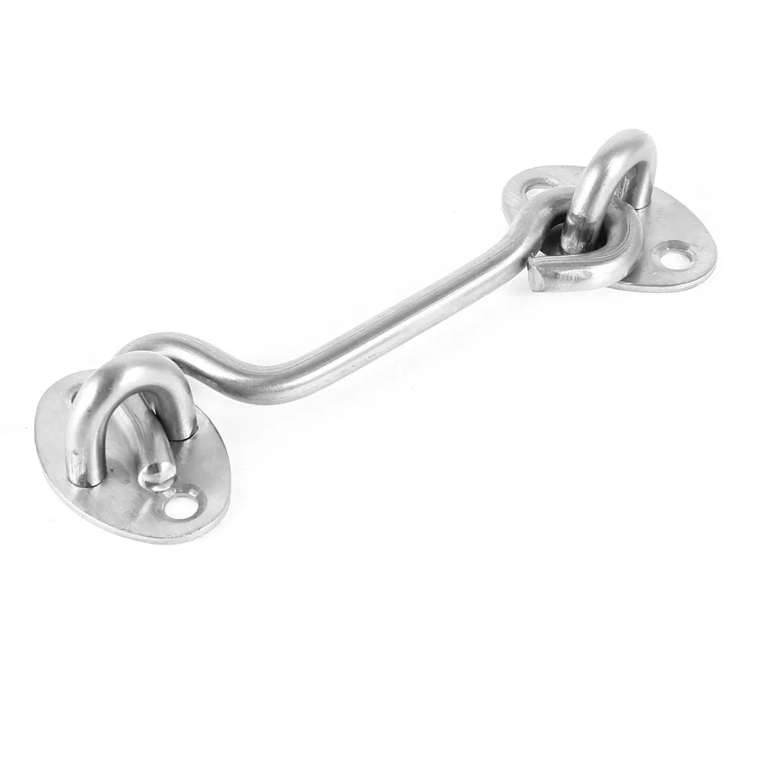 

UXCELL Window Screw Fixing Hanger Hook Catch Eye Holder Silver Tone 4" Long