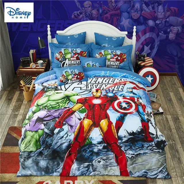 Marvel Avengers bedding set for kids comforter duvet covers twin size bedroom decor queen bed