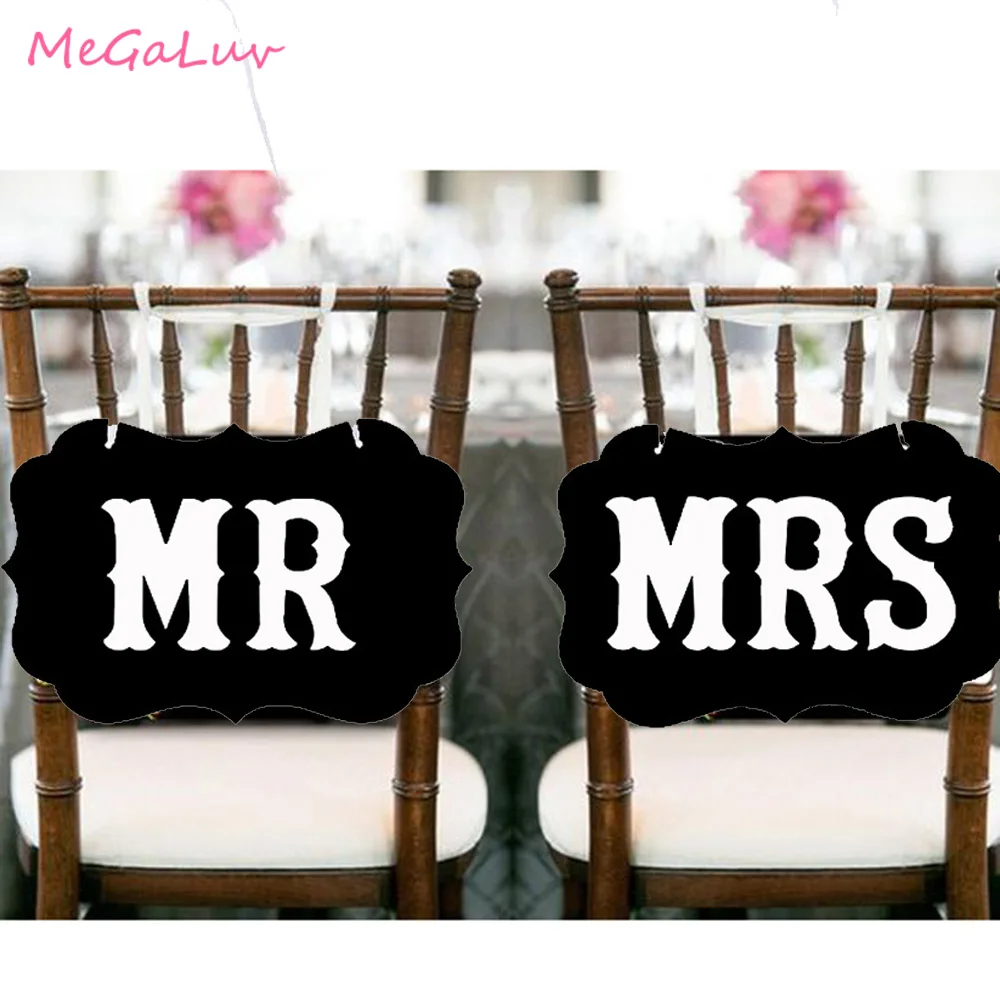 Реквизит для свадебных фотографий MR & MRS 2 шт./компл. украшения стола стула знака