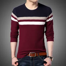 Осенний мужской свитер с длинными рукавами тонкий мужской свитер чистый Досуг