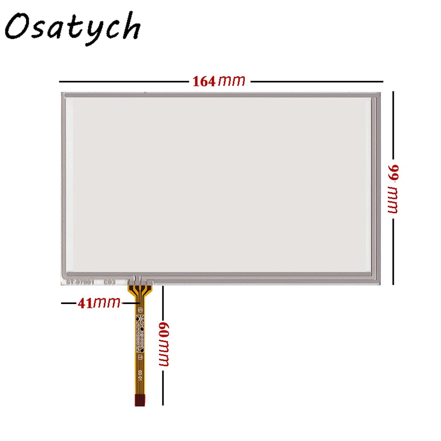 Для AT070TN92 AT070TN94 7 дюймов 164*99 мм Сенсорный экран промышленный контроль промышленное медицинское оборудование