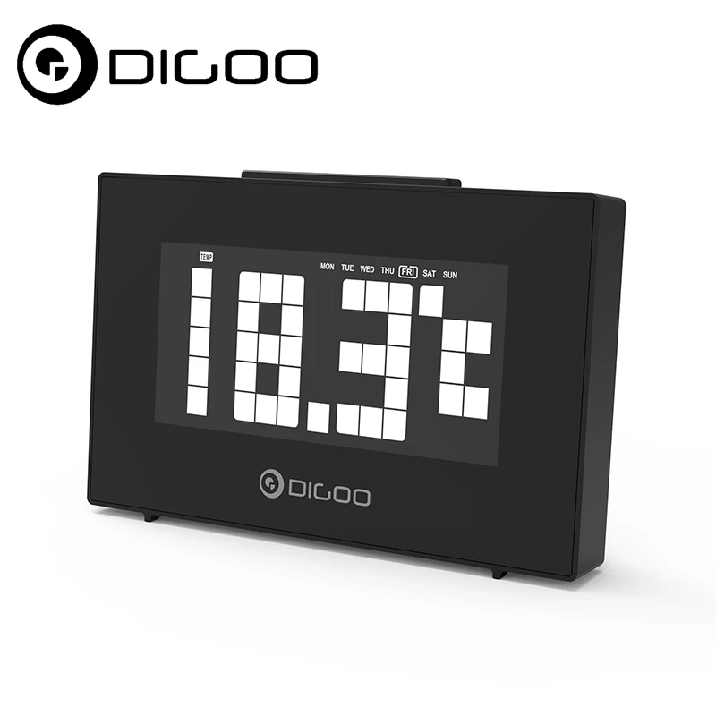 

Digoo DG-C9 Multifunctional Lattice Time Snooze Alarm Weekday Automatically Temperature Digital Alarm Clock Smart Home Use