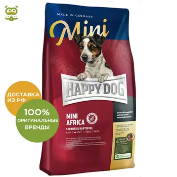 

Happy Dog Supreme Mini Africa food for adult dogs of small breeds prone to allergies, Ostrich, 1 kg.