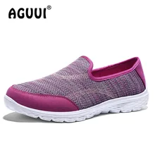 Женская Повседневная обувь; модная обувь для удобной ходьбы; дышащая повседневная обувь без застежки; Zapatos de Mujer; большие размеры 35-41