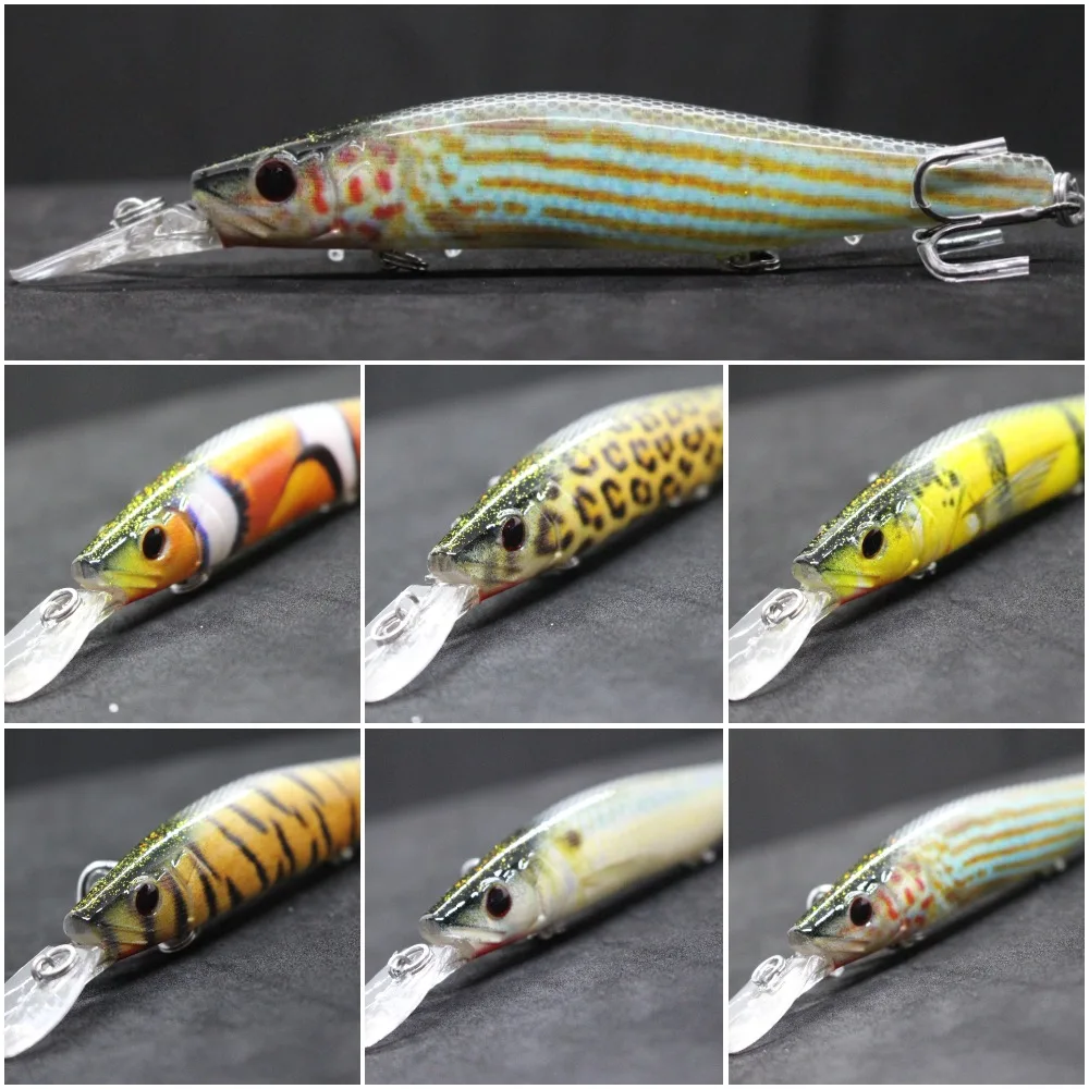 

wLure 13.5cm 19g Slow Retriever Wide Wobble Action Fast Floating 2 Meters Depth 3 Treble Hooks Lifelike Fishing Lure HM629