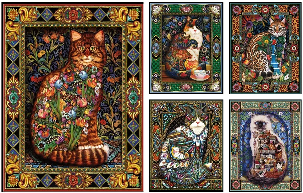 

Embroidery Counted Cross Stitch Kits Needlework - Crafts 14 ct DMC Color DIY Arts Handmade Decor - Decor Cat Collection