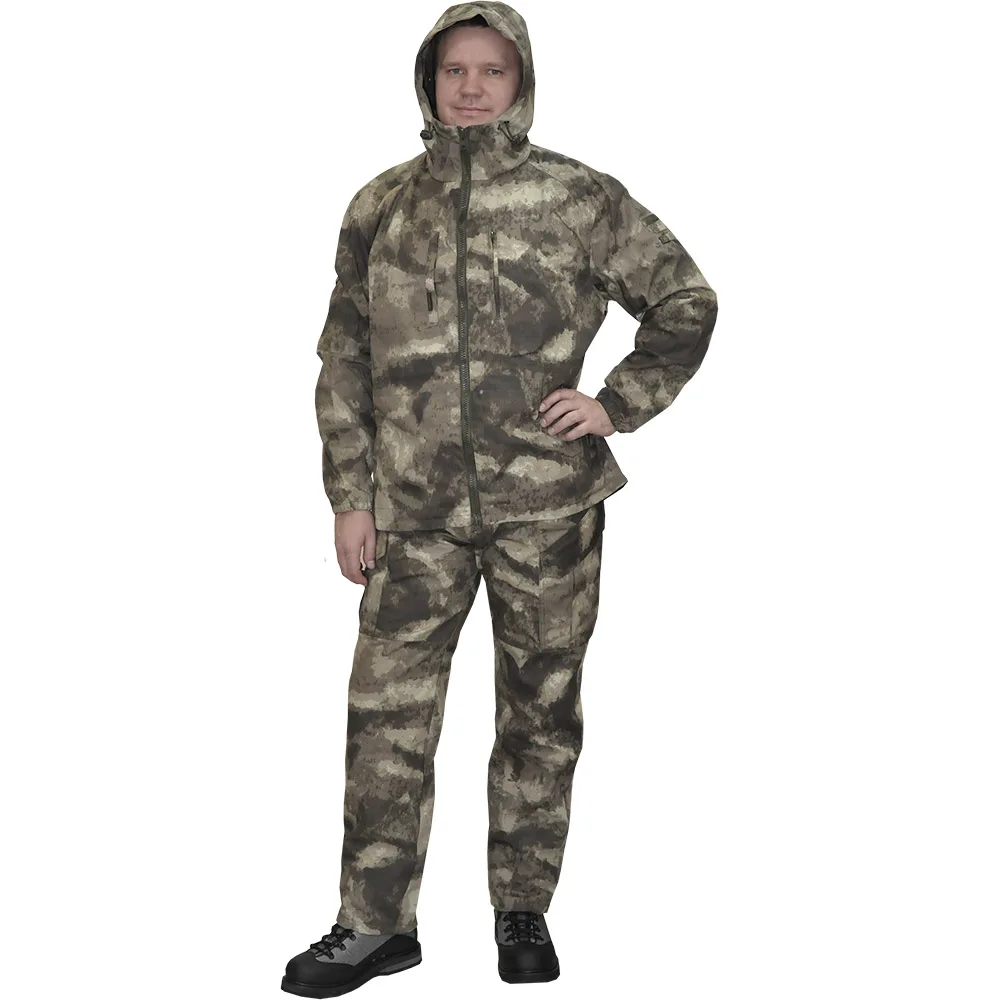 Рыбалка Охота костюм хлопок+ полиэстер брюки и куртка рыбака одежда Высокое качество Ap-100