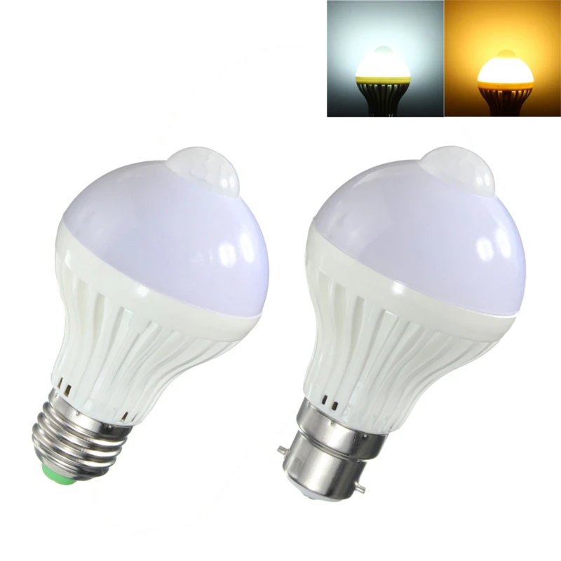 

Best Price Smart LED Lamp Bulb E27/B22 7W Auto Home Light Control With PIR Motion Sensor Light Bulb LED Light Bulb 85-265V