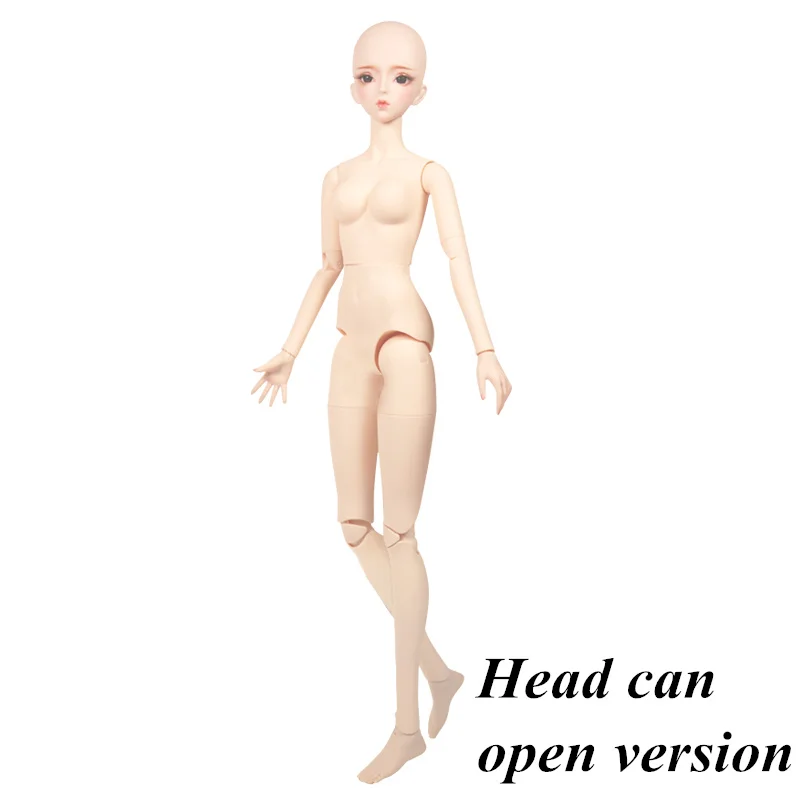 1/3 BJD кукла 60 см обнаженное тело с/без макияжа версия мозга DIY reborn Девушки Высота Высокое качество sd куклы игрушка подарок - Цвет: head can be open