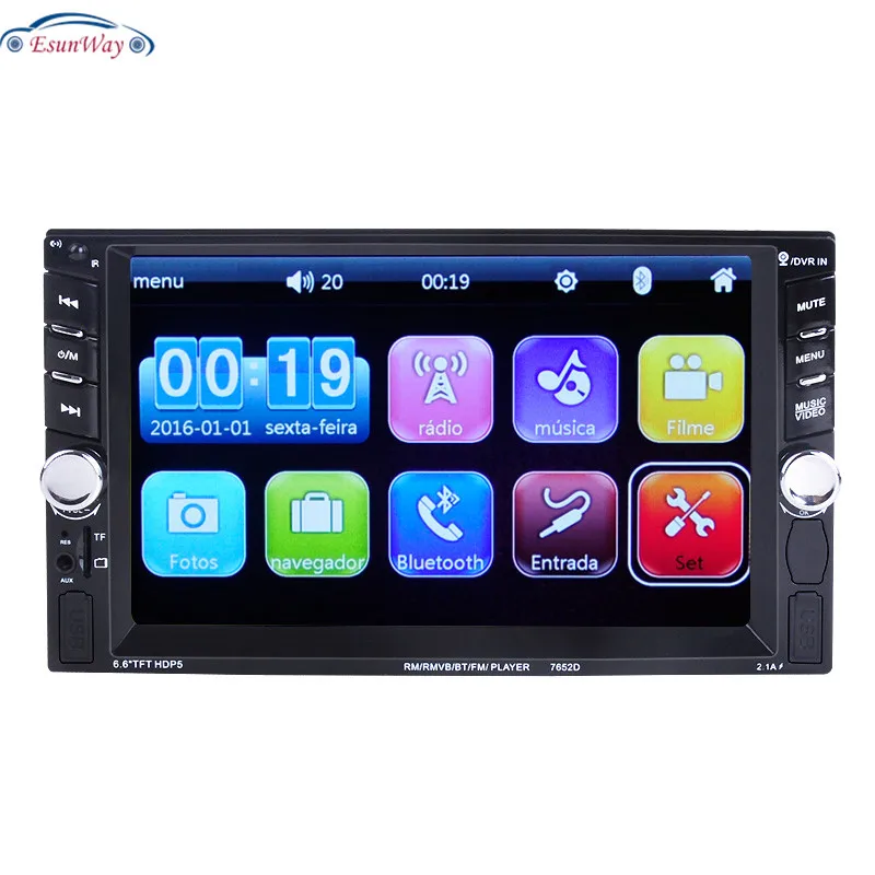 7652 2DIN 6 'HD сенсорный экран радио плеер авторадио Bluetooth 2Din HD автомобильный Радио
