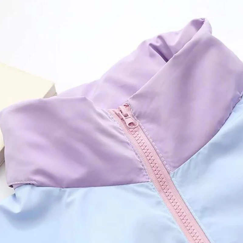 Японская мягкая свежая Радужная Свободная куртка тонкая куртка для весны пастельный цвет ветровка Куртка Harajuku