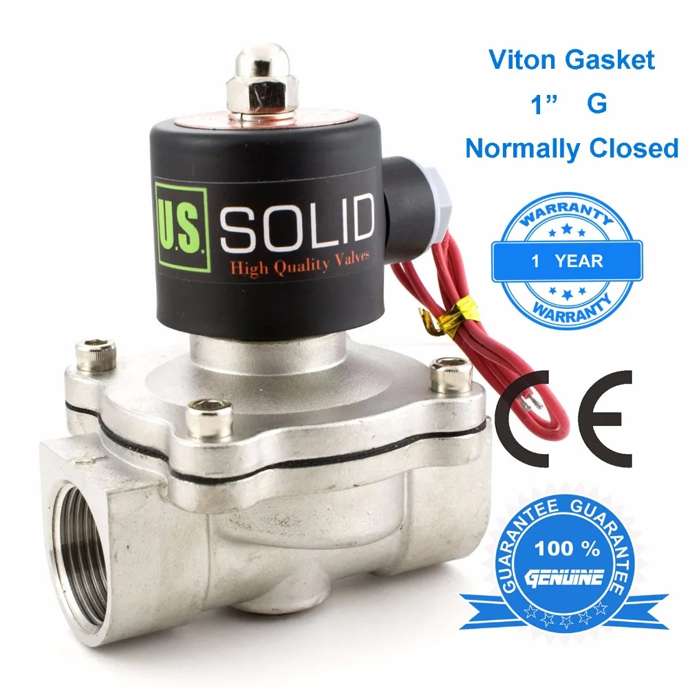 U.S. Solid 1" 3/4" 1/2" Stainless Steel Electric Solenoid Valve