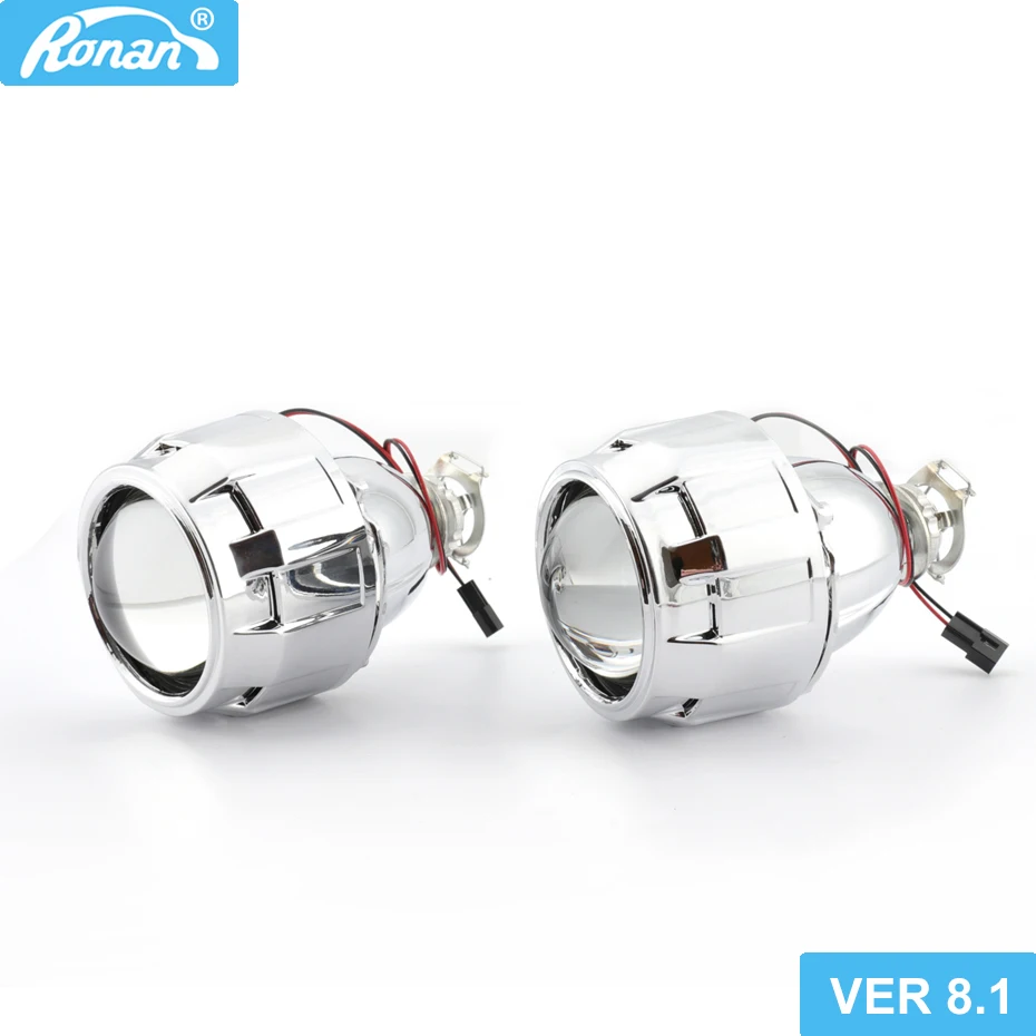 US $34.76 RONAN 25 Upgrade Bixenon projector Lens Ver81 Car Styling Headlight Retrofit DIY H4 H7 Headlamp Lenses Use H1 Bulb