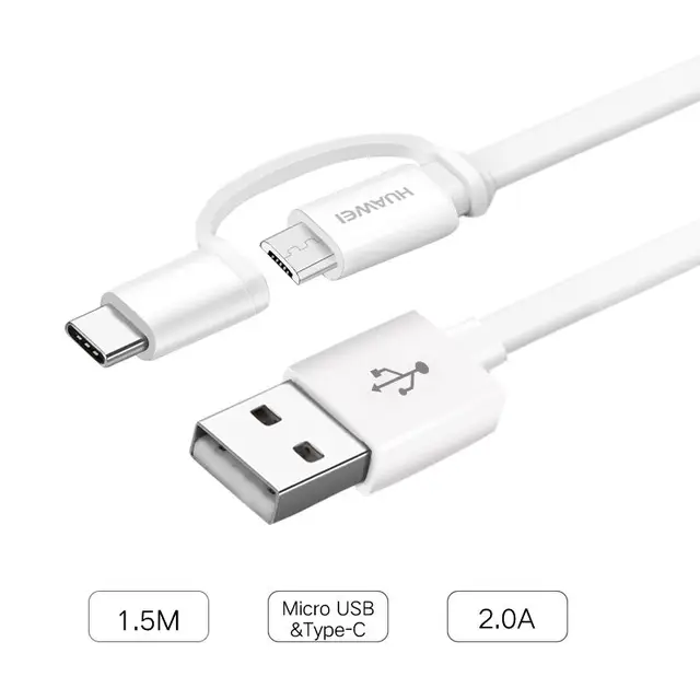 2 in 1 Micro USB Typc C Cable Huawei P20 Pro Fast Charger 2A 2 in 1 Micro USB Typc C Cable Huawei P20 Pro Fast Charger 2A