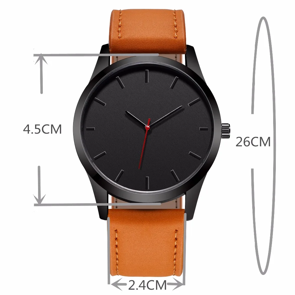 2018 Big Dial Watches For Men Hour Mens Watches Top Brand Luxury Quartz Watch Man Leather Sport Wrist Watch Clock relogio saat