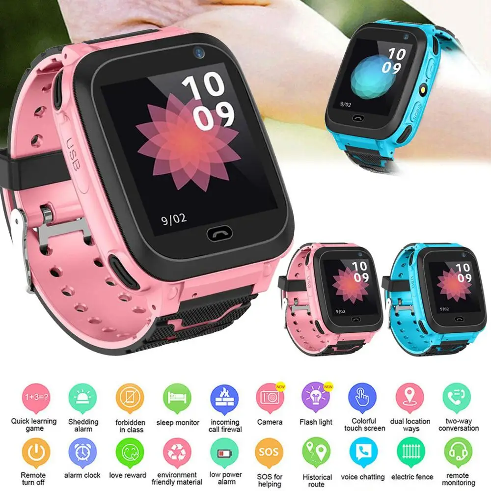 Smart Watch Children Digital Wristwatch Alarm Baby Bluetooth Camera SOS Call Watch with Remote Monitoring Birthday Gifts for Kid