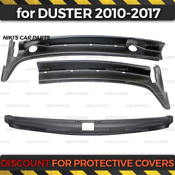 

Protective set 2 pcs for Renault / Dacia Duster 2010-2017 jabot + rear trunk guard sill trim covers pad protection scuff styling