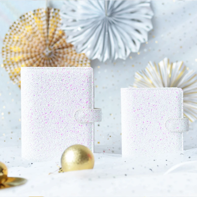 2018 Yiwi Dokibook Lovedoki White Sequins A7 A6 Notebook Personal Planner Organizer Agenda Diary Schedule Book Stationery 2018 yiwi dokibook lovedoki sequin planner organizer agenda schedule notebook dairy journal book cover for hobonichi