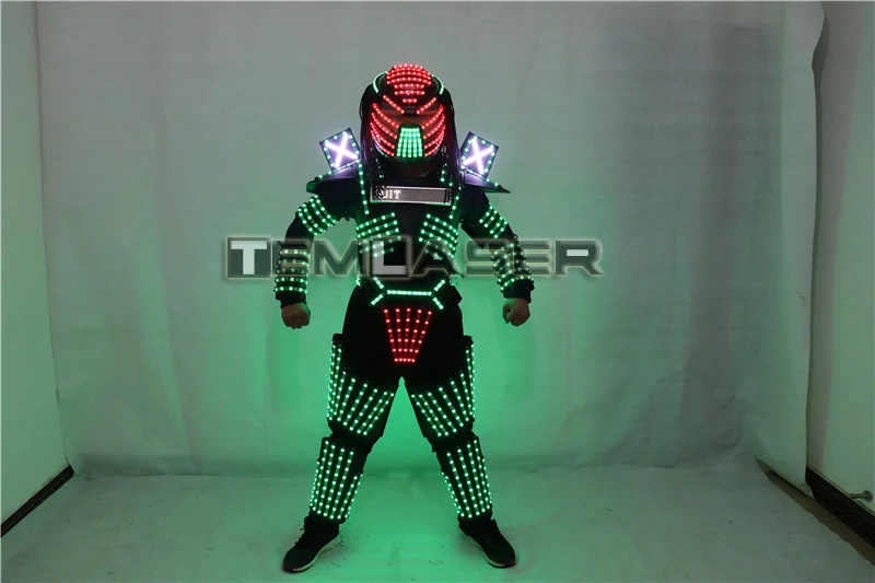Светодиодный костюм светодиодный Костюмы светильник костюмы светодиодные костюмы роботов световой trajes de светодиодный