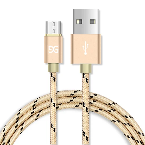 Micro USB кабель 2.1A нейлон Быстрая зарядка USB кабель для передачи данных для samsung Xiaomi LG планшет Android мобильный телефон usb зарядный шнур - Цвет: Golden