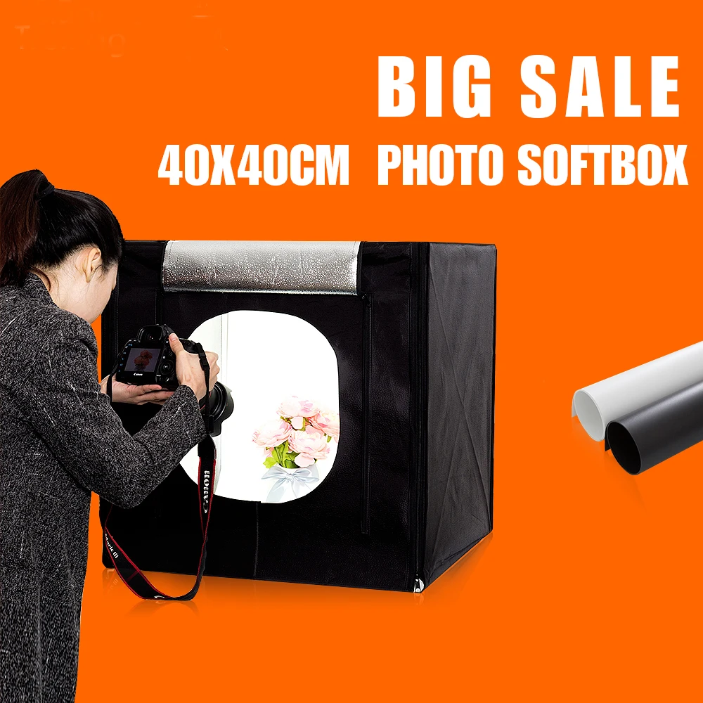 40X40X40 см мини портативный софтбокс для фотостудии Настольный световой бокс