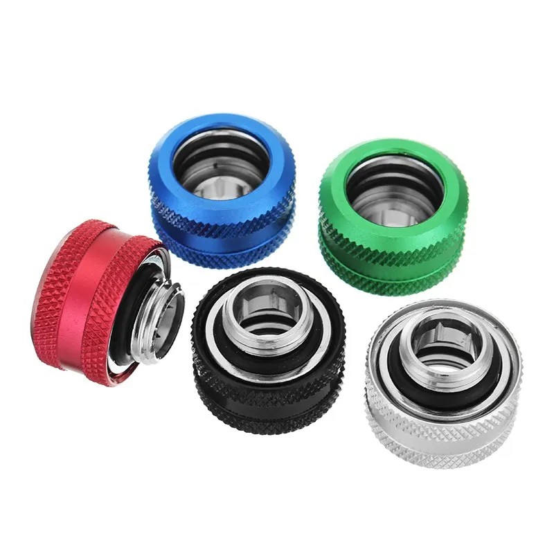 

G1/4 Thread Rigid Tube Compression Fittings OD 14mm Hard Tube Extender Fittings for PC Water Cooling Computer Components
