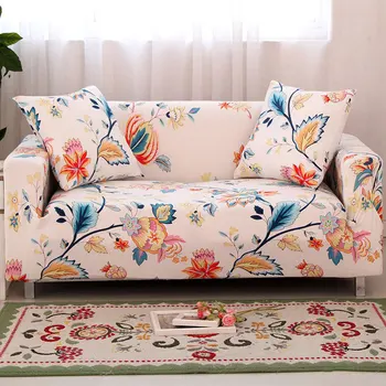 

Euro Pastoral Flower print Slipcover Sofa Cover Tightly All-inclusive Wrap for 1 2 3 4 Seat Elastic cuber sofa 1pc couch cover