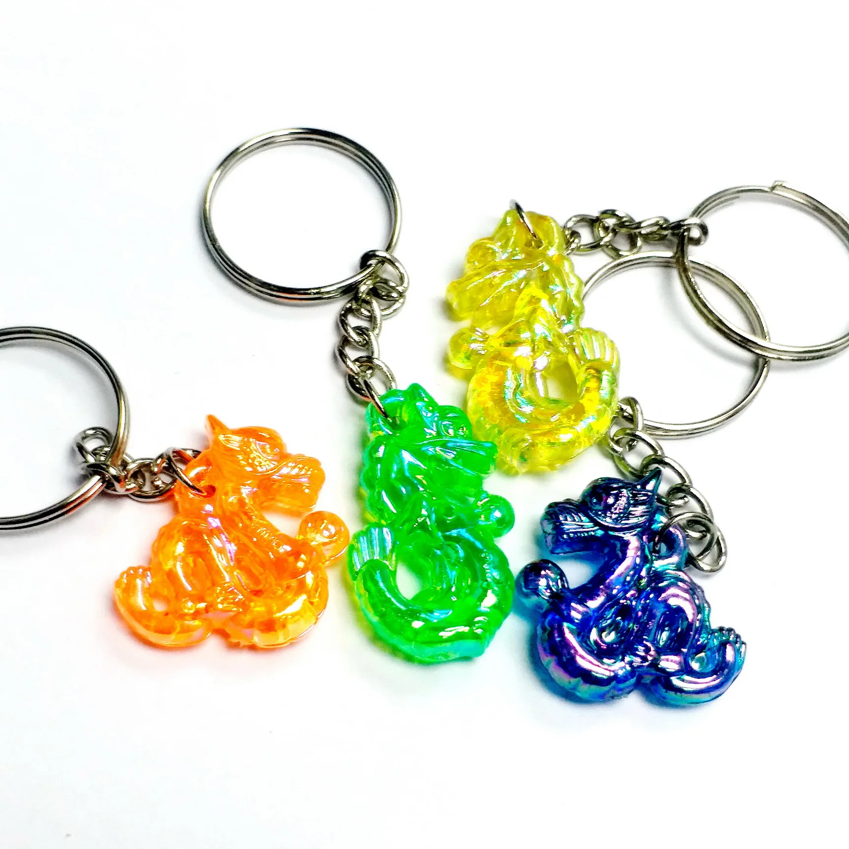 

8 pcs Chinese Dragon with keychain 534 Charms Fashion Girl Kid birthday party favor Pinata Cake Topper Decoration DIY Home Craft