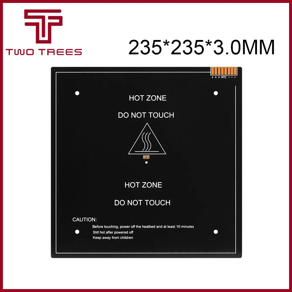 235*235*3,0 мм части 3d принтера 1 шт. черный MK3 Горячая кровать новейшая алюминиевая кровать с подогревом для горячей кровати Поддержка 24 В 220 Вт 235*235*3,0 мм