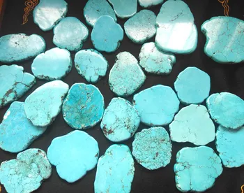 

20pcs --15-25mm(1inch+) Turquoise Cabochon Veins Slab Stone For Phone Sockets Pop Grips Magnesite Free Form phone ,belt