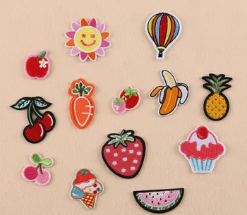

130pcs Mixed Fruits Cherry Watermelon Strawberry Pineapple Fruit Embroidery Patches for Clothing Iron on Clothes Applique