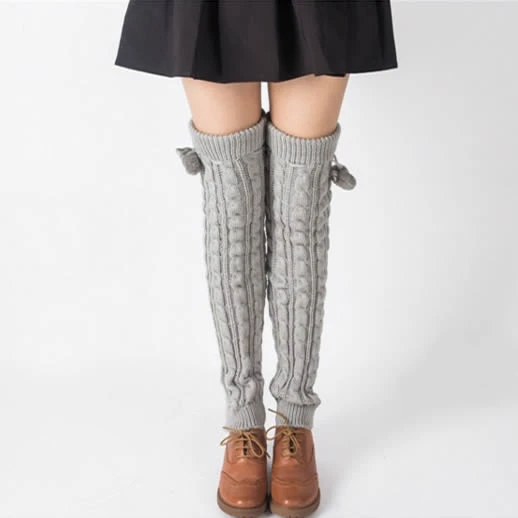 Pompom Love Adorable Knee High Socks (2)