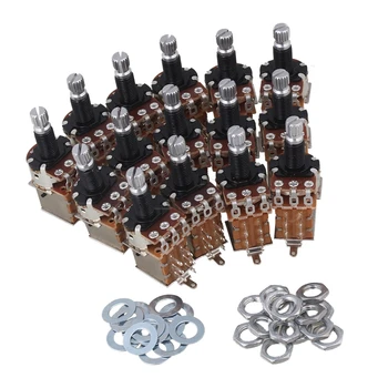 

Yibuy 15x B500K Push Pull Electric Bass Guitar Control Pot Potentiometer Chrome