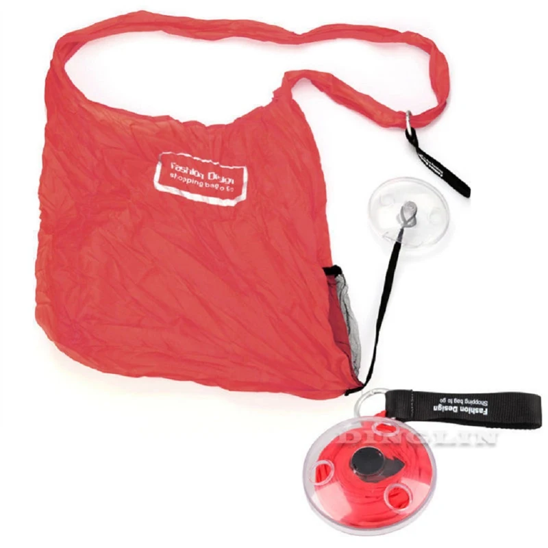 Портативная Сумка-тоут в мешочке с зажимами многоразового использования, складная эко-сумка для покупок, хозяйственная сумка на плечо, хозяйственные сумки - Цвет: Красный