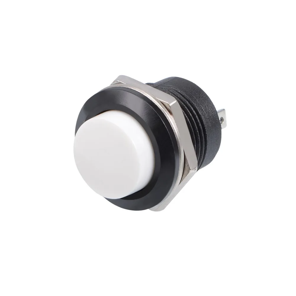 

UXCELL 10Pcs 16mm White Momentary Push Button Switches Round Raised Button SPST 1 NO 1 NC To Control The Electromagnetic Starter
