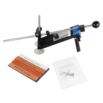 

ZORASUN Stainless Steel Knife Sharpener Professional Fix Fixed Angle Knife Sharpener with 4 Sharpening Stones for Knives