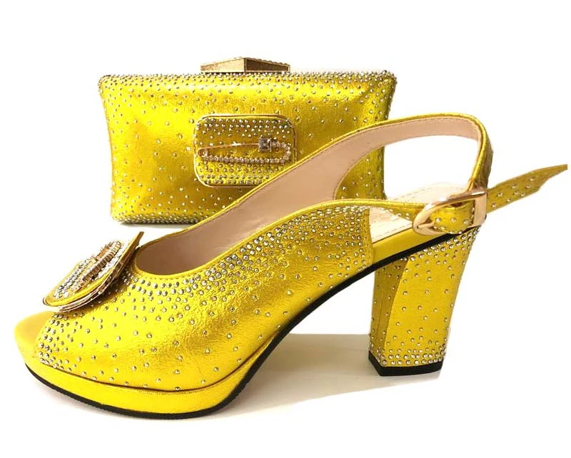 

Yellow sandals shoes and clutches bag matching set size 37-43 new african shoes and bag matching set for aso ebi party SB8249-1