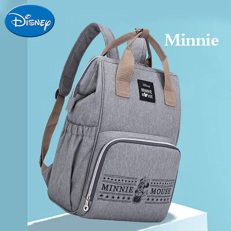 Disney Mummy Diaper Bags Zipper Mother Travel Backpacks Large Capacity Minnie Mickey Mouse Pooh Bear Printed Maternity Handbags