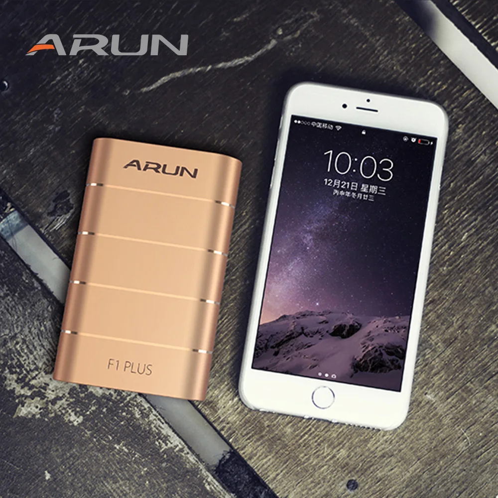 ARUN 7500 mAh power Bank QC3.0 интеллектуальная Внешняя батарея type-c 2 USB Портативное мобильное