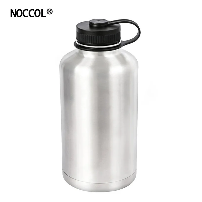 

NOCCOL 64oz Eco Friendly Vacuum Beer Water Bottle Camping Flask Large Stainless Steel Outdoor Sport Drinking Kettle BPA Free
