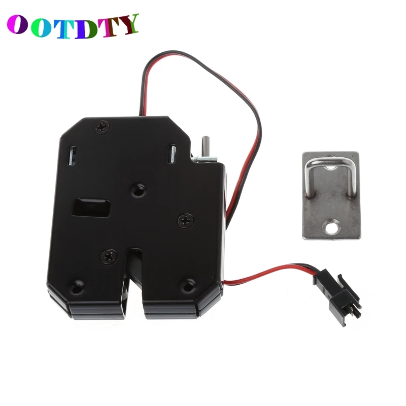 

OOTDTY 150KG/330lb Electromagnetic Electric Control Cabinet Drawer Lockers For 12V DC Lock Latch Carbon Steel Black Door Access