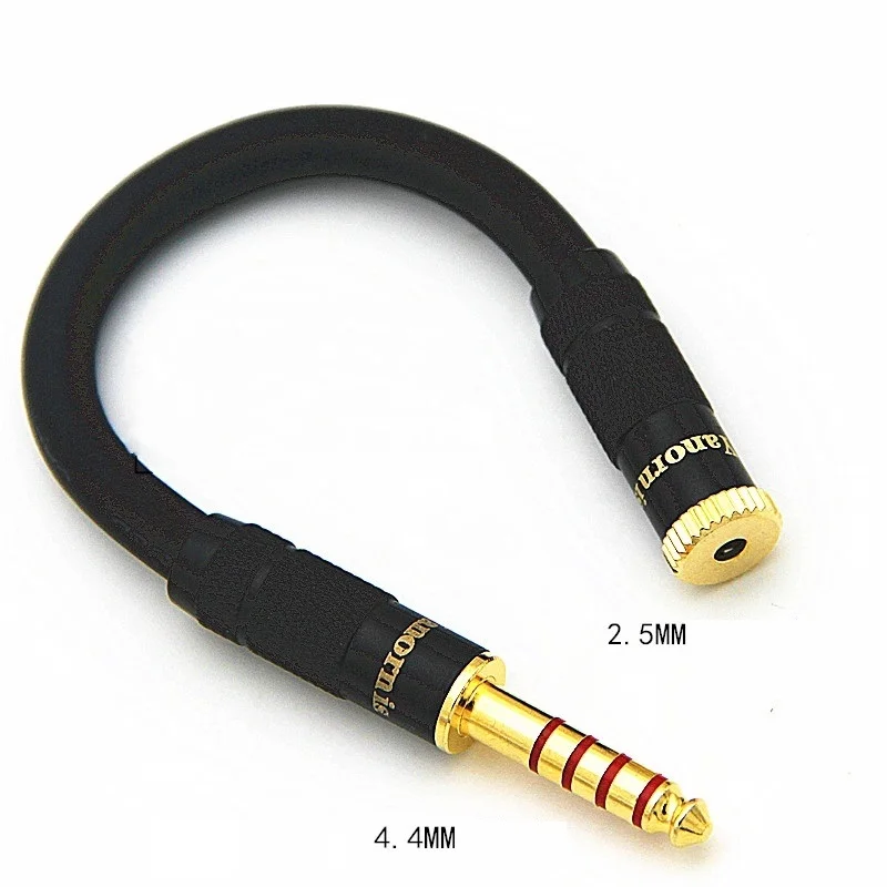 HIFI 4 4MM Balanced Headphone Adapter Audio Cable 4 4 to 3 5mm 2 5mm 6 35mm XLR 4 Pin Male to Female Angle