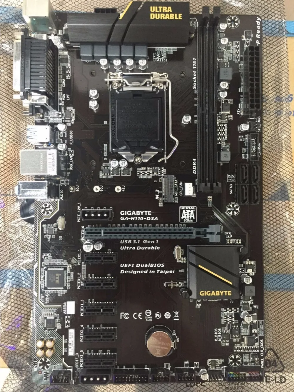6GPU 6PICE LGA1151 для Gigabyte GA-H110-D3A оригинальная настольная H110 материнская плата H110-D3A DDR4