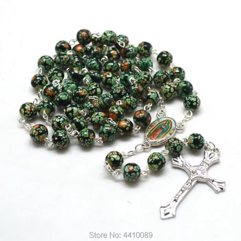 

Beautiful Glass Bead Our Lady of Guadalupe Rosary Necklaces