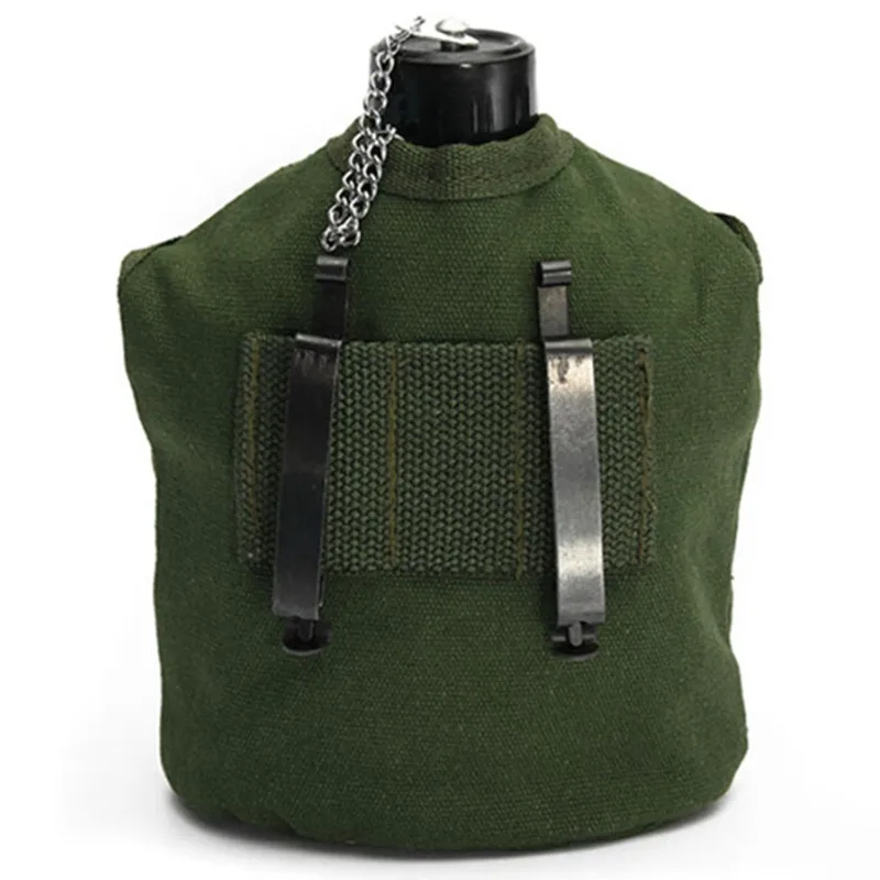 0.8L deporte al aire libre militar de aluminio de la botella de agua de acero inoxidable cantina jarra + verde del ejército de tela cubierta Camping Picnic vajilla 0.8L deporte al aire libre militar de aluminio de la botella de agua de acero inoxidable cantina jarra + verde del ejército de tela cubierta Camping Picnic vajilla