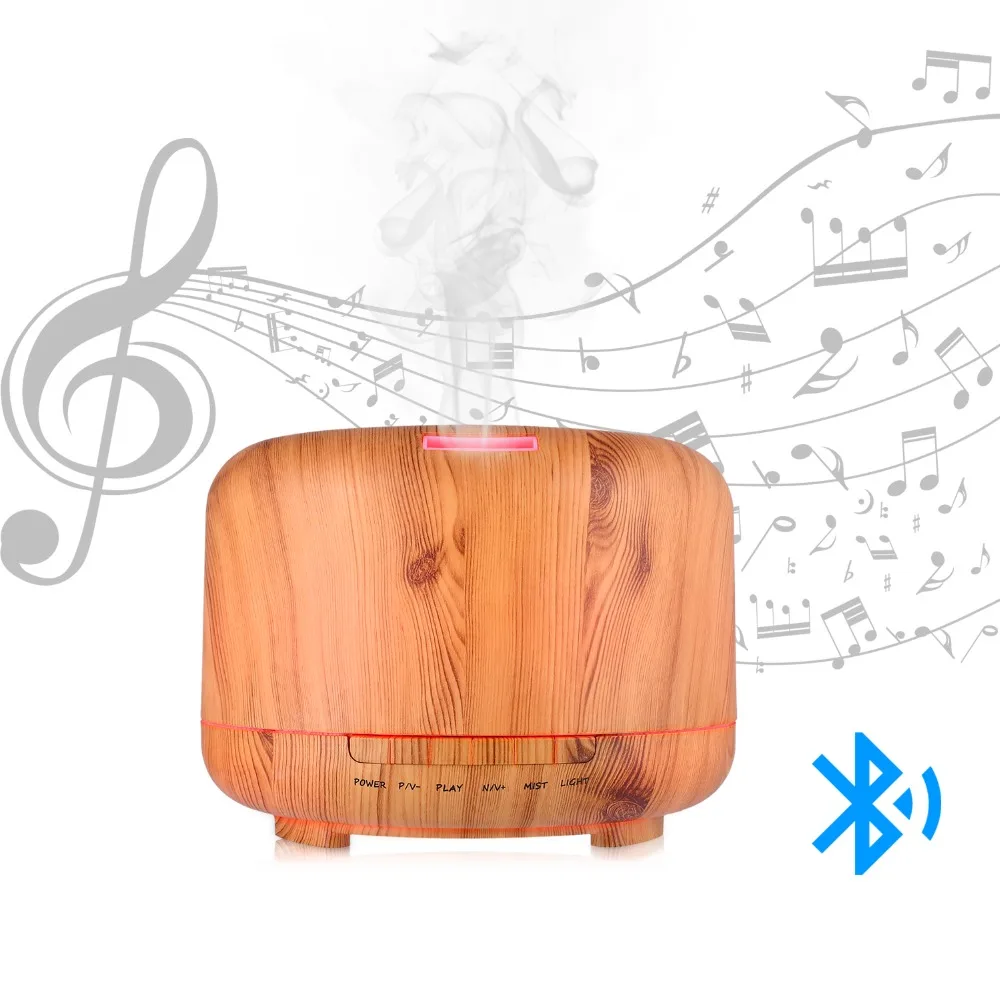 

HXY Multi-Function Bluetooth Speaker with Essential Oil Diffuser,Wireless Speaker in Aroma Mist Humidifier,Color Changing,Lamp