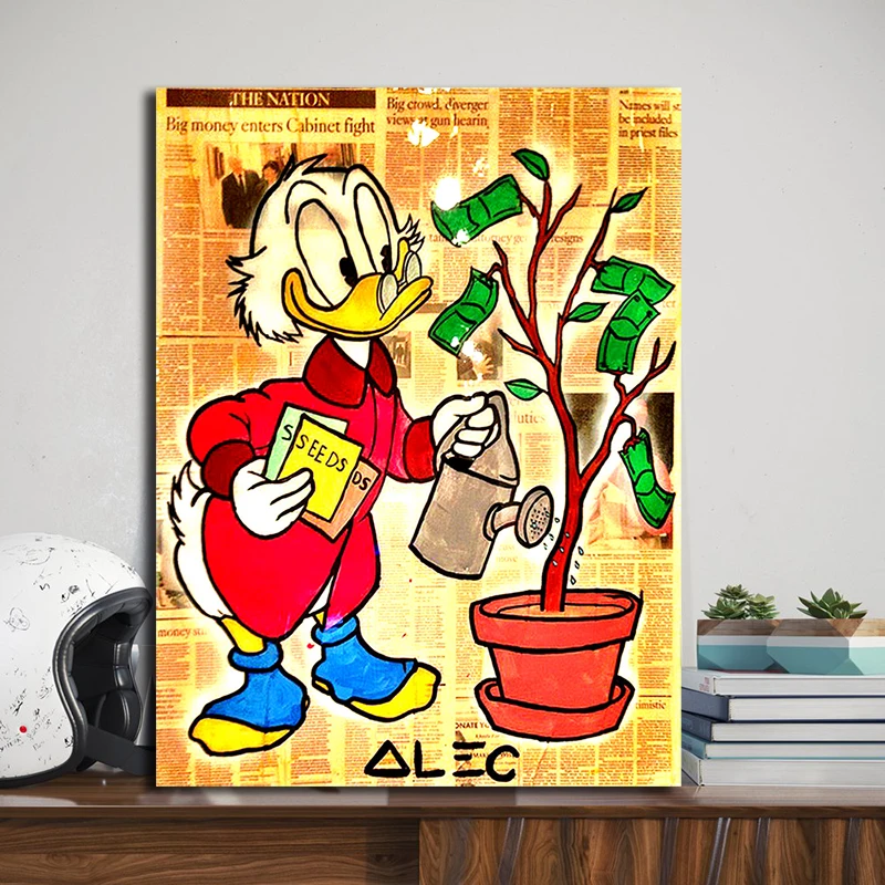 

Richie Money Tree Planting Alec Monopolyingly Paintings on Canvas Modern Art Decorative Wall Pictures Home Decoratione Decor