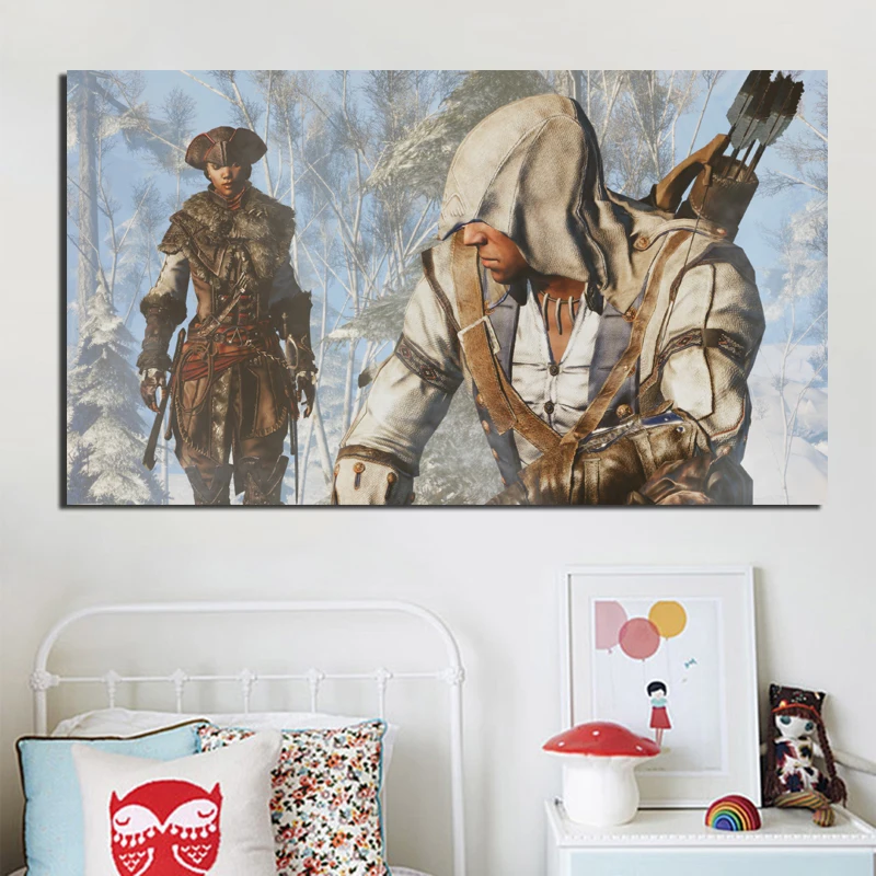 

Assassins Creed 3 Remastered Wall Art Canvas Painting Posters Prints Modern Painting Wall Pictures For Living Room Home Decor HD