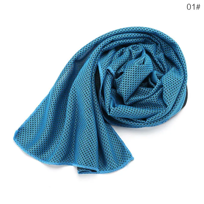 Новое дышащее крутое спортивное полотенце мгновенное охлаждение быстросохнущее спортивное полотенце для занятий фитнесом на открытом воздухе 90x30 см Прямая поставка - Цвет: blue