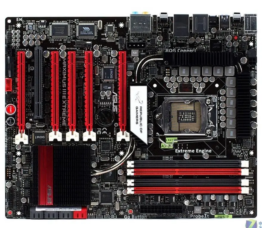 Разъем LGA 1156 для ASUS Maximus III Extreme настольная материнская плата P55 i3 i5 i7 DDR3 16G б/у материнская плата